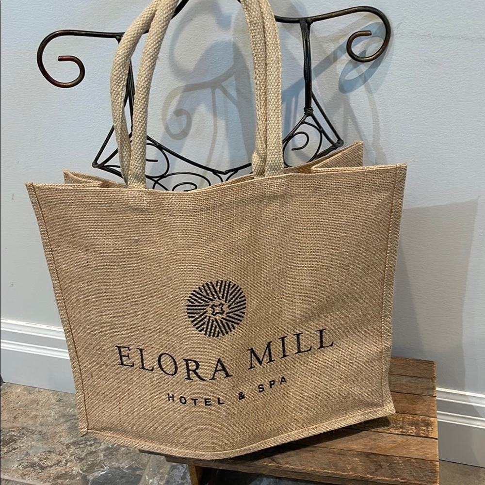 Burlap Market Tote